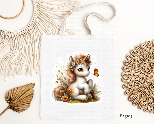 Autumn Unicorn Tote Bag