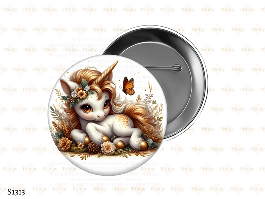 Autumn Unicorn BowBitz/Badges
