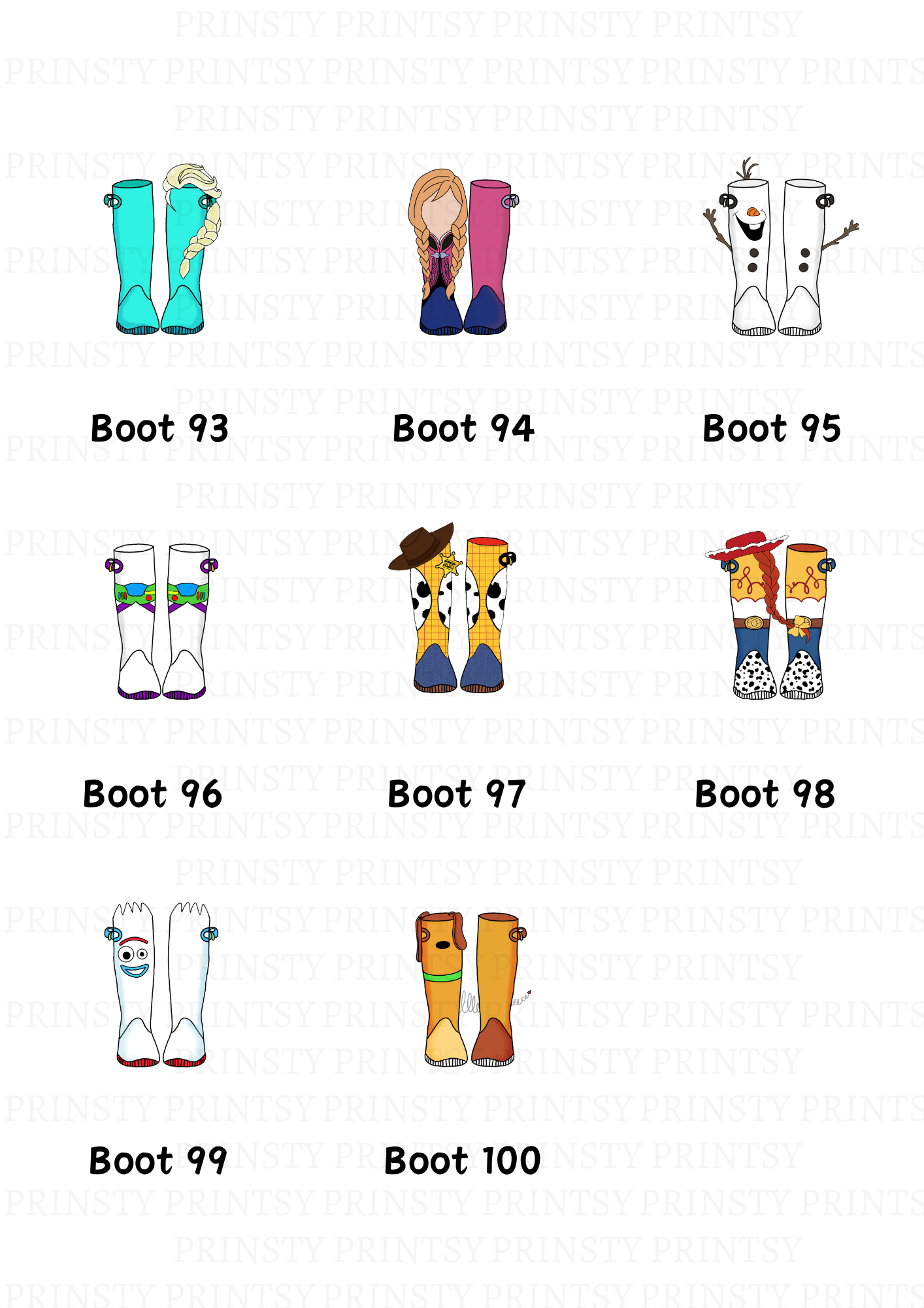 Family Boot Wall Art