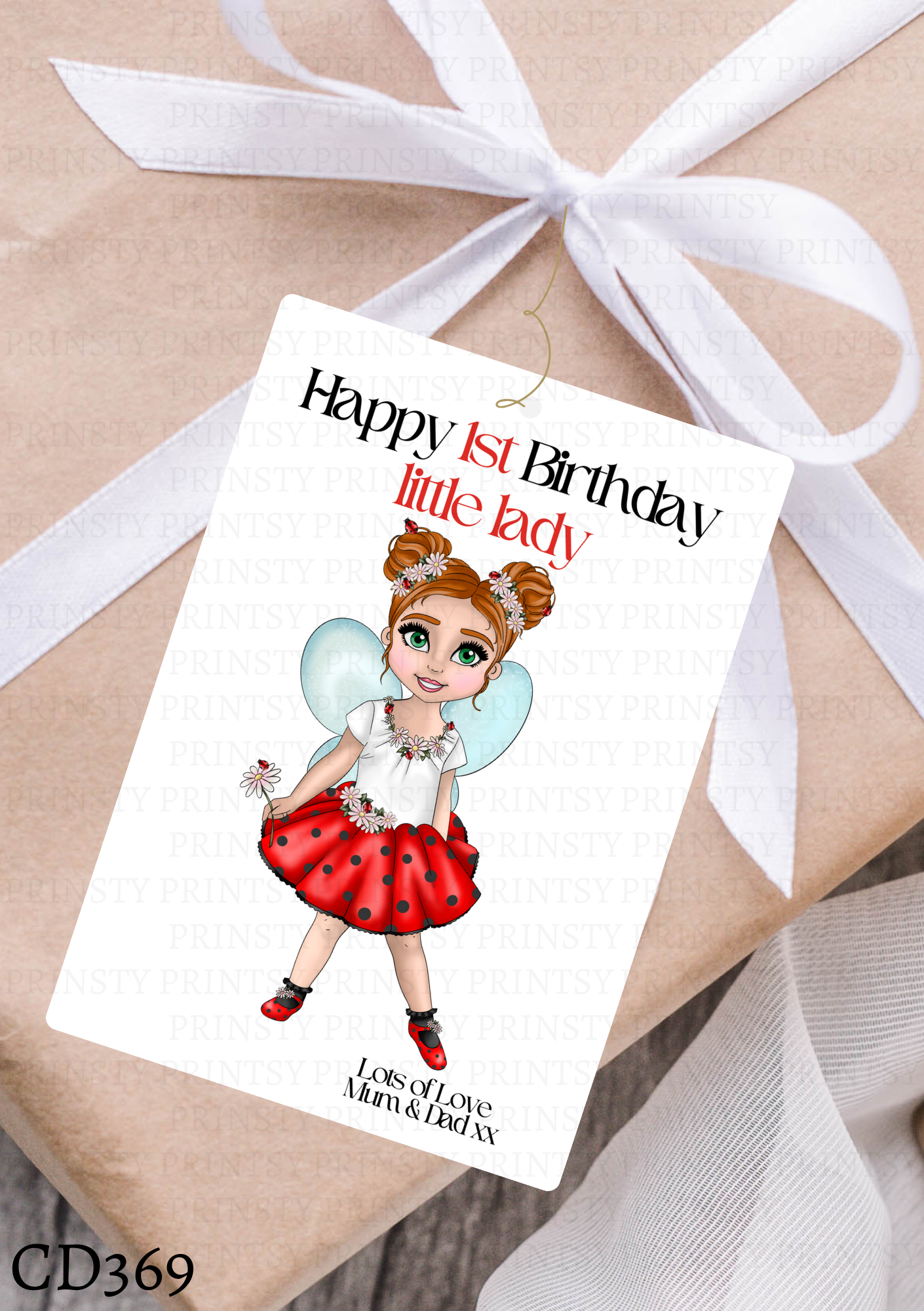 Little Ladybird Dolly Gift Label