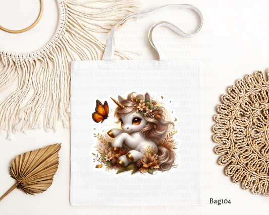 Autumn Unicorn Tote Bag