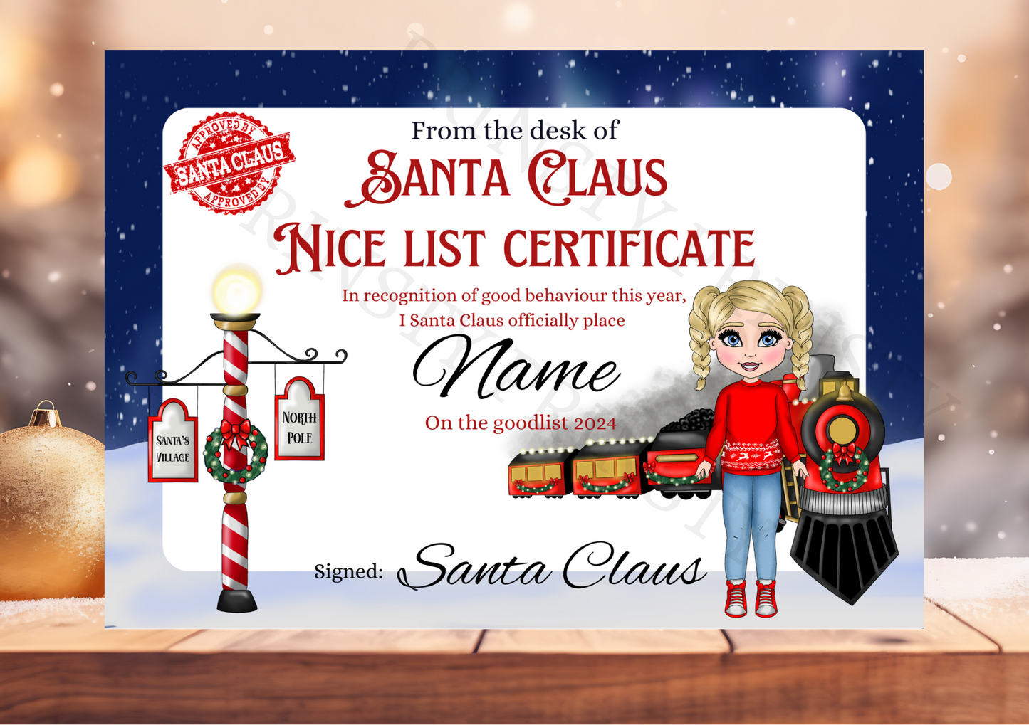 Dolly & Dude Nice List Certificate