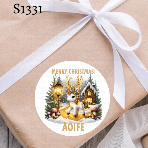 Christmas Unicorn Sticker Sheet
