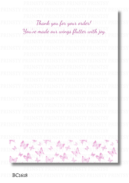 Pink Butterfly Bow Card