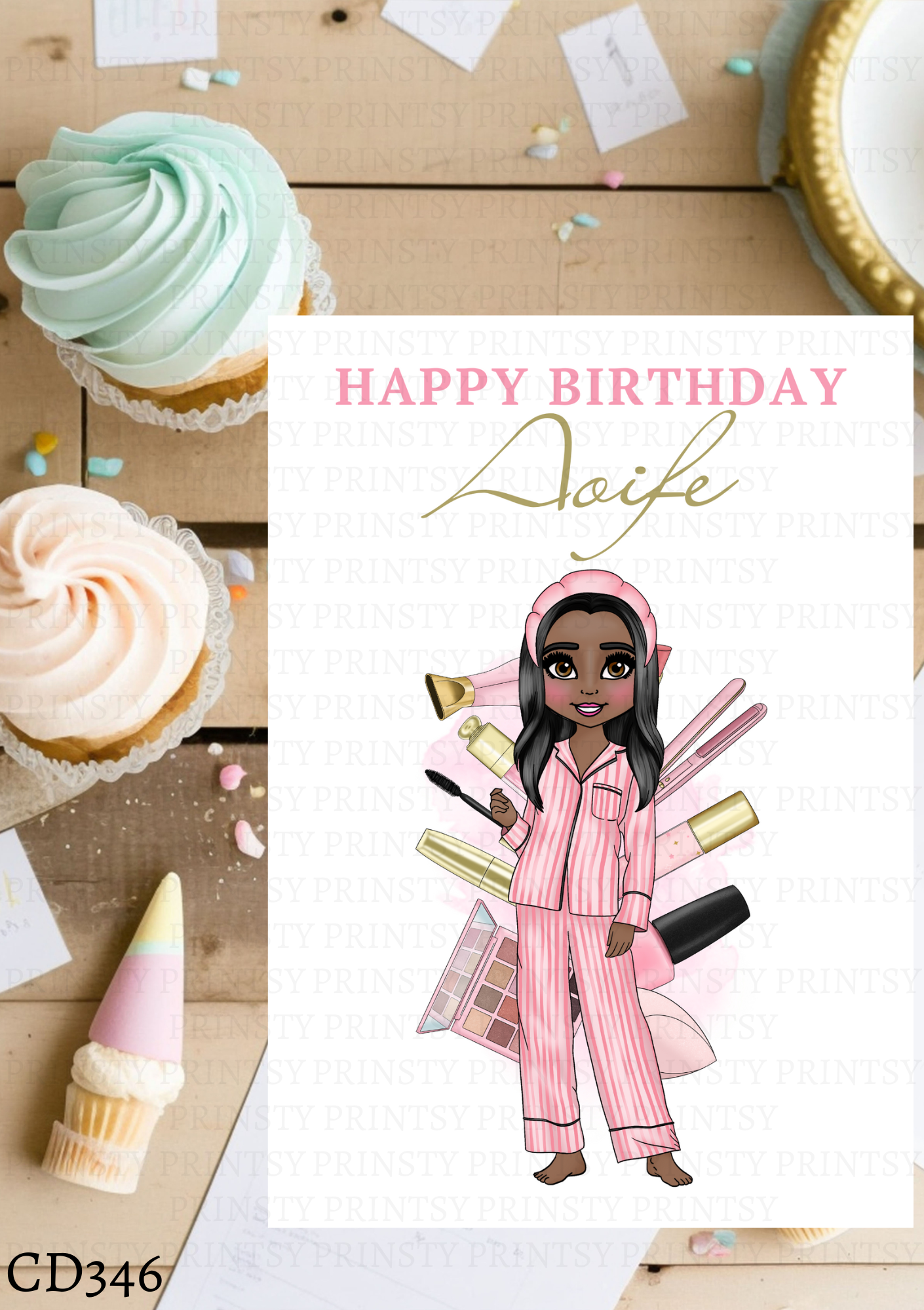 Make Up Dolly Celebration Card