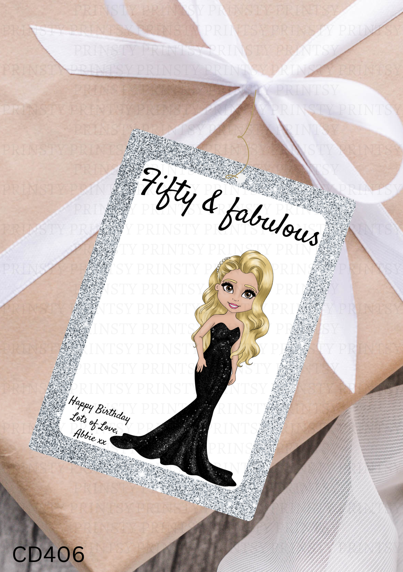Elegant Dolly Gift Label