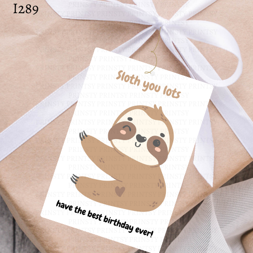 Sloth Gift Label