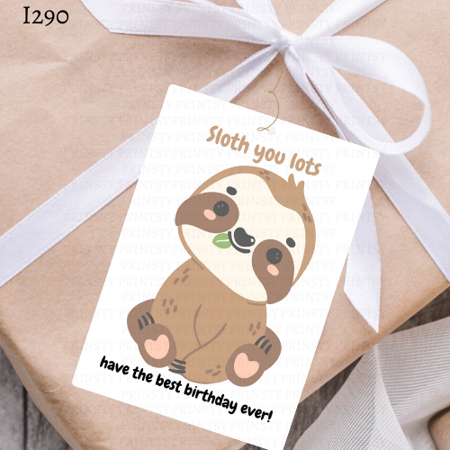 Sloth Gift Label