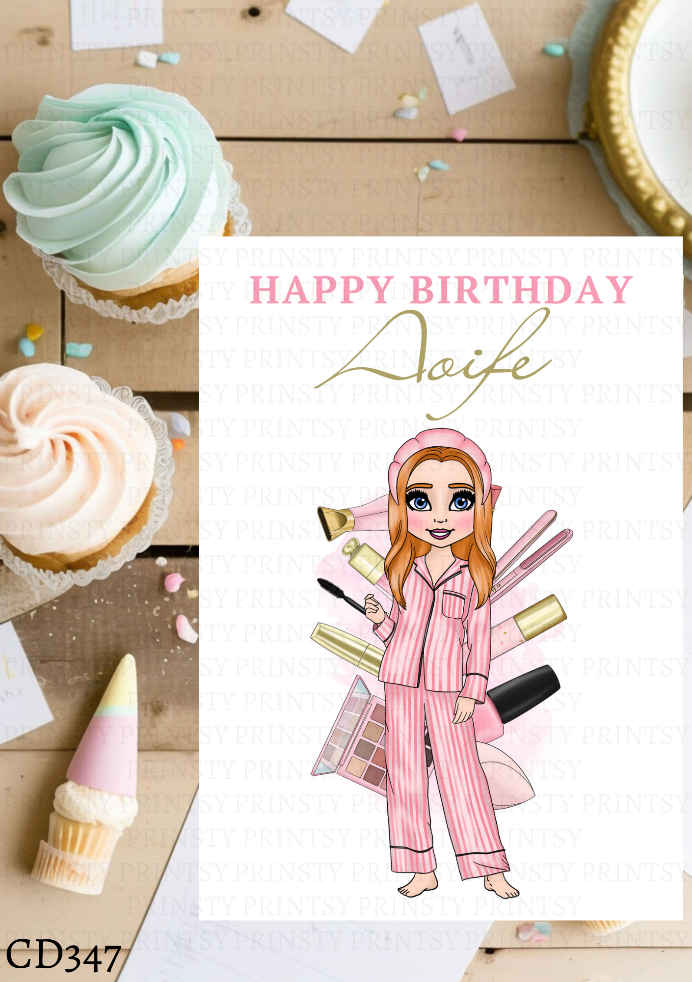Make Up Dolly Celebration Card
