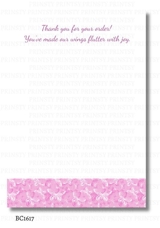 Pink Butterfly Bow Card