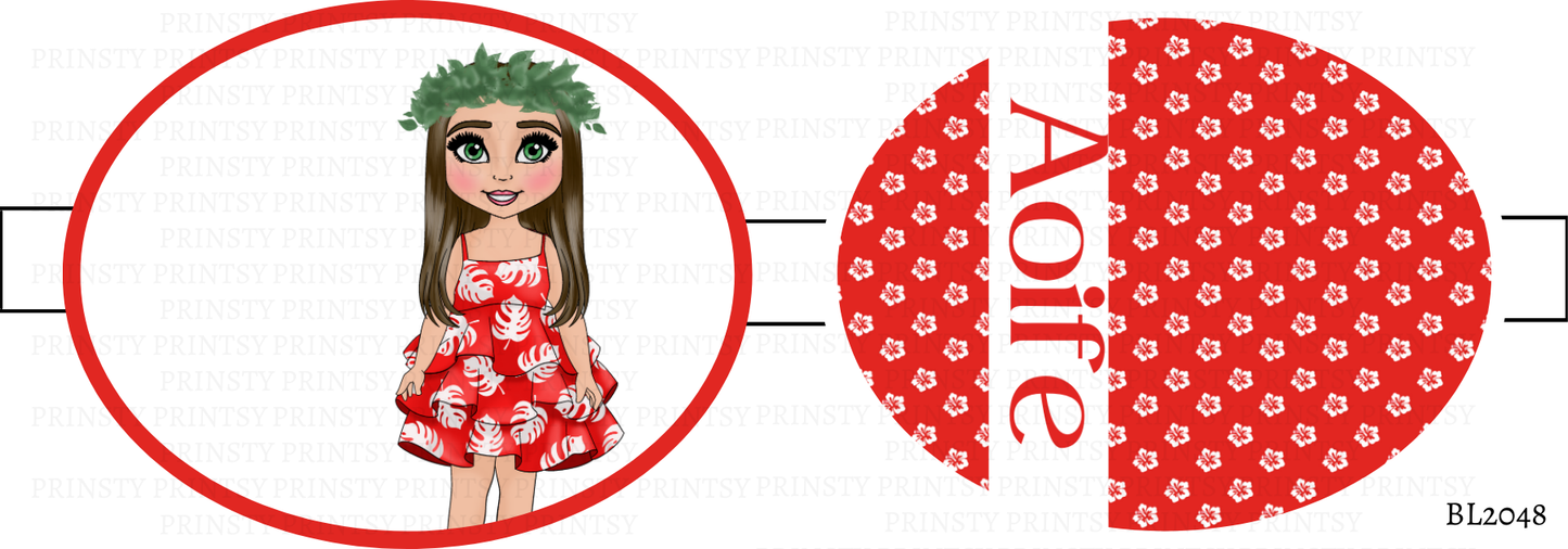 Red Hawaiian Dolly Bow Loop