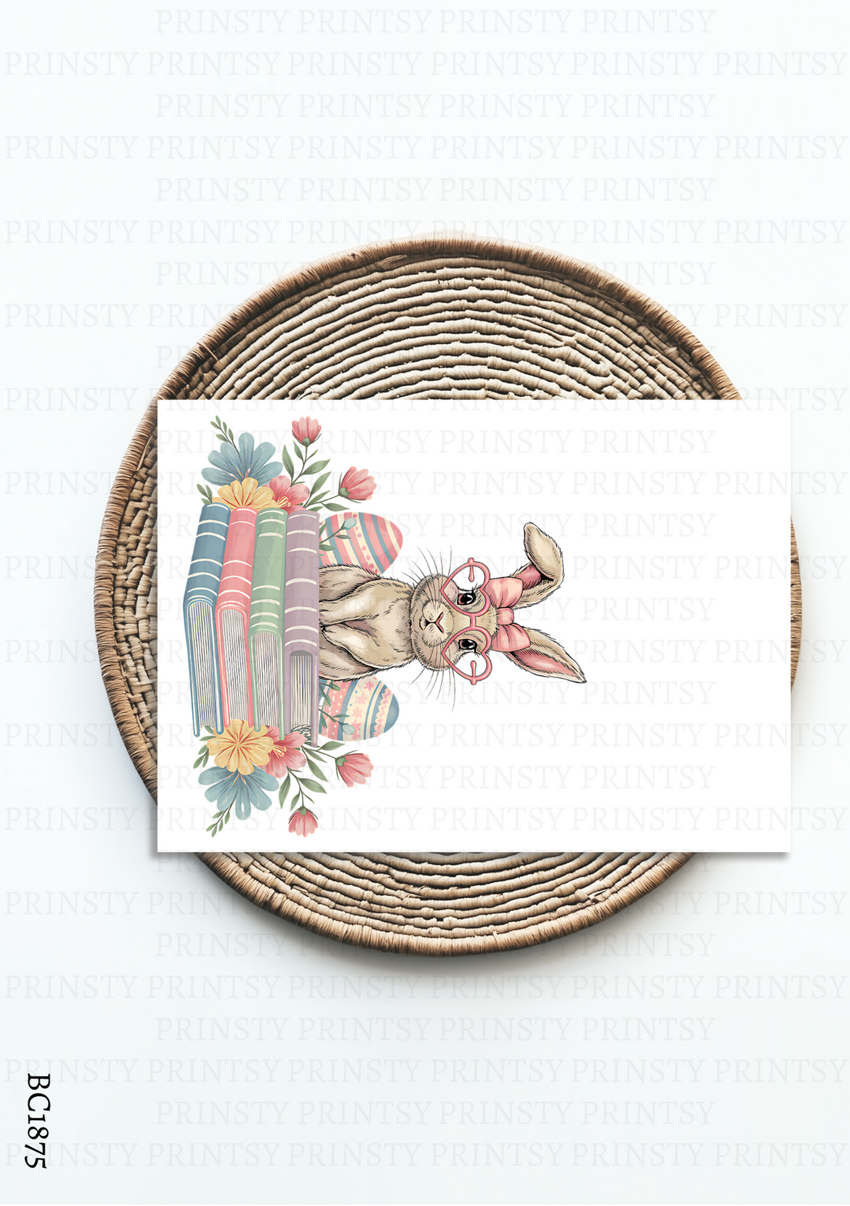 Easter Bunny Books Bow Card – BC1875