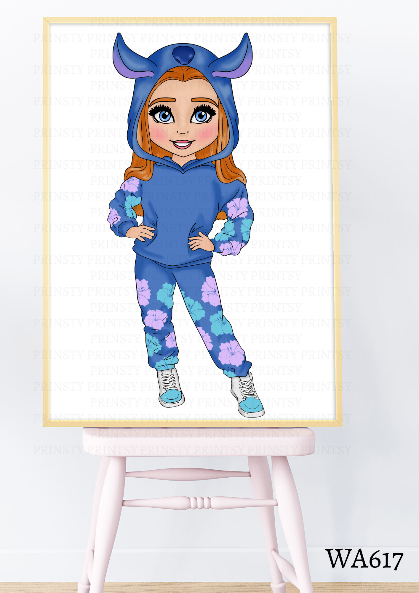 Blue Hawaiian Dolly Wall Art