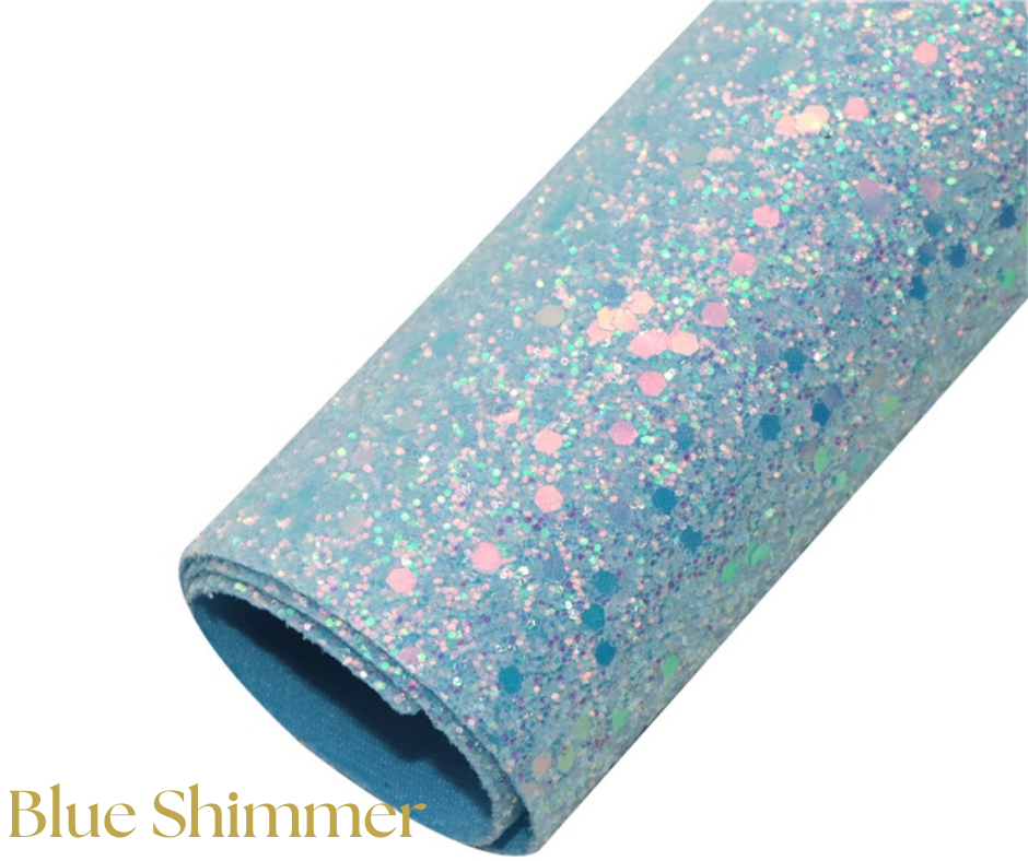 Blue Shimmer Chunky Glitter Sheet