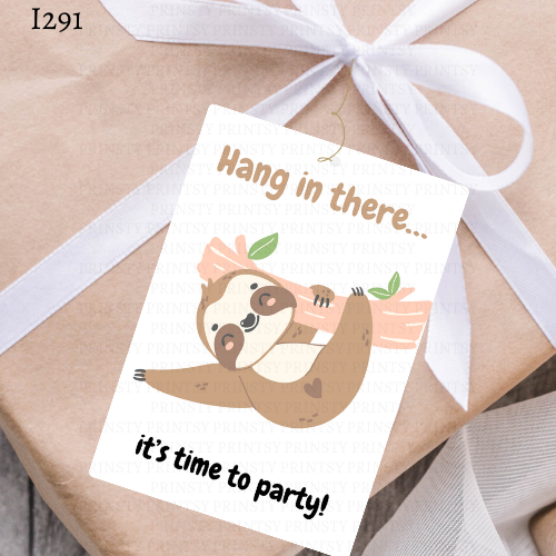 Sloth Gift Label