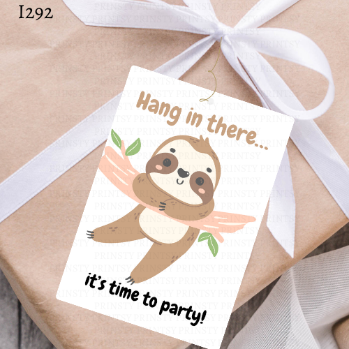 Sloth Gift Label