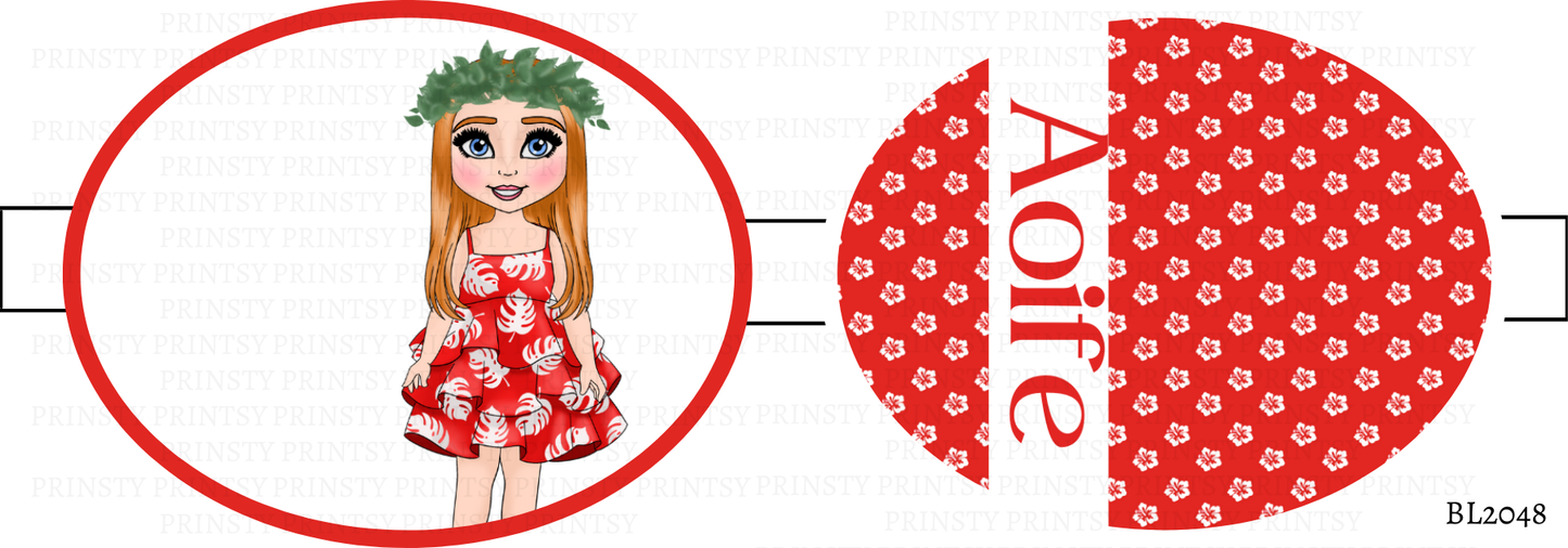 Red Hawaiian Dolly Bow Loop