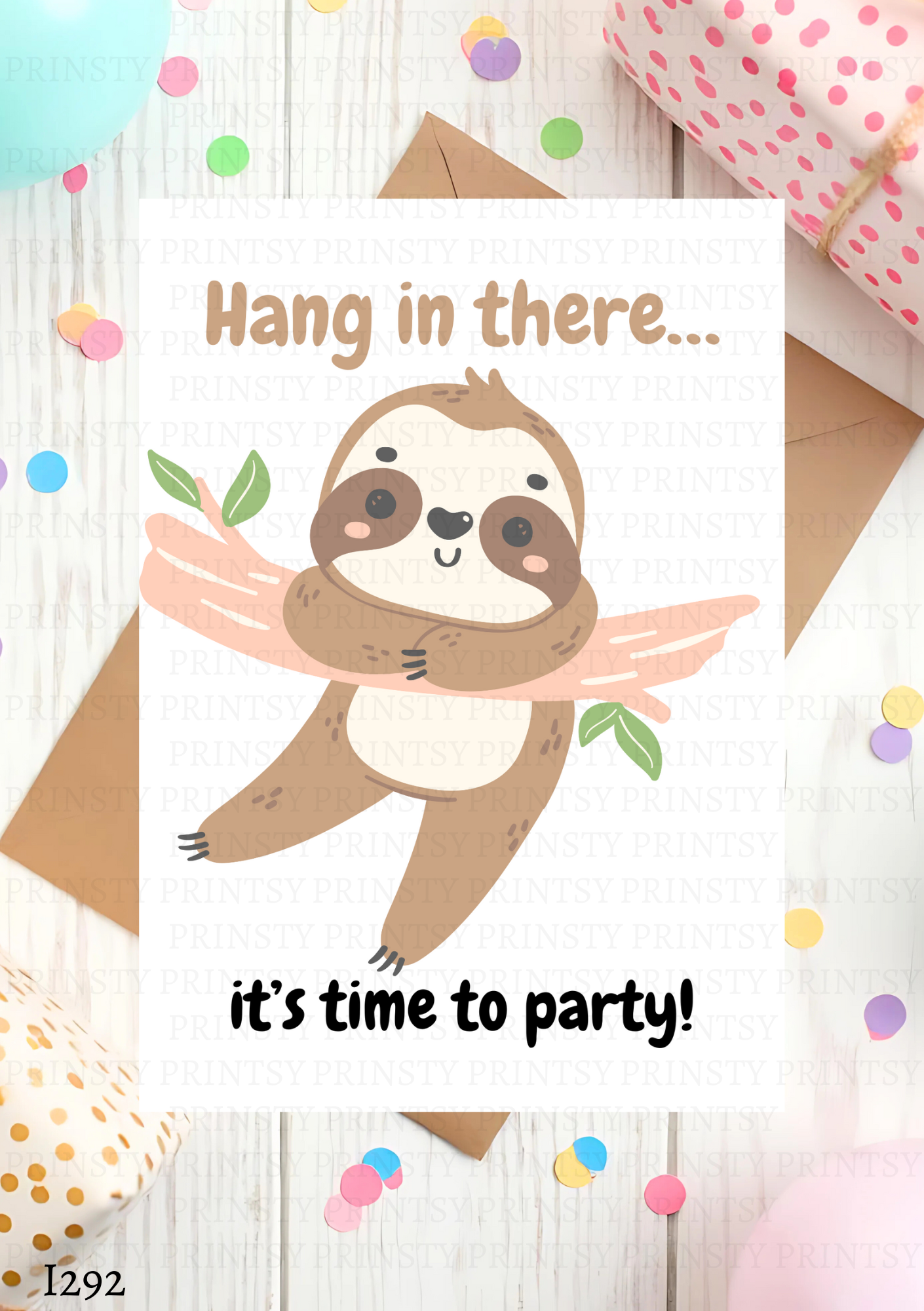 Sloth Celebration Card