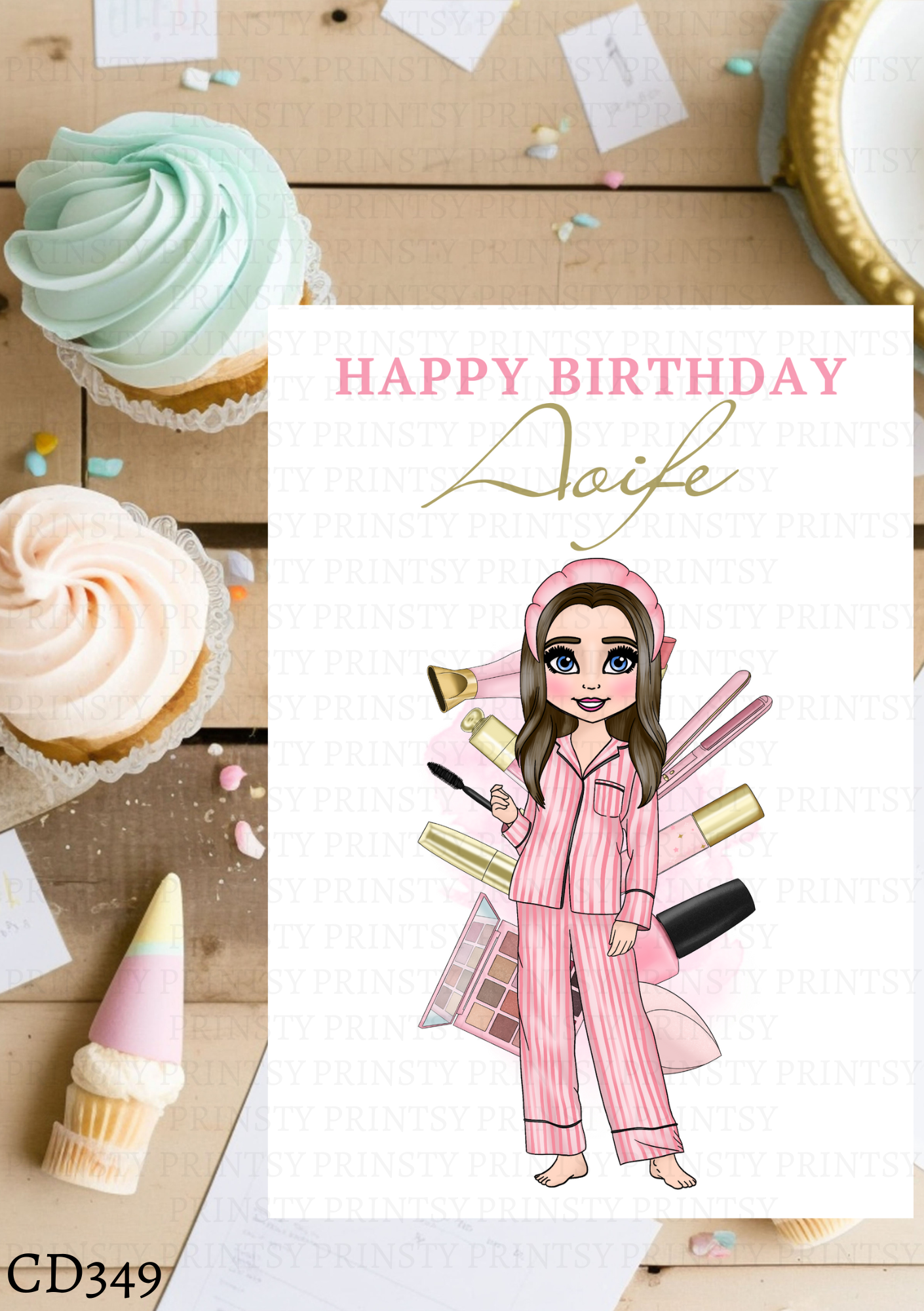 Make Up Dolly Celebration Card