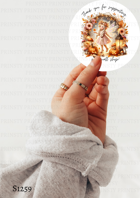 Cute Autumn Fairy Sticker Sheet