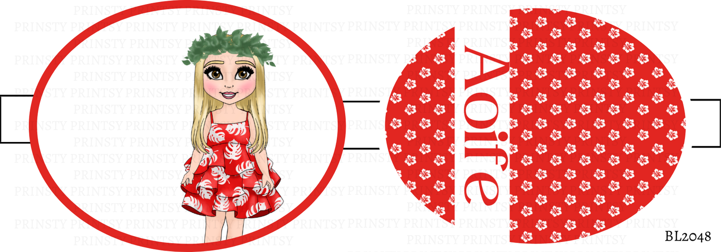 Red Hawaiian Dolly Bow Loop