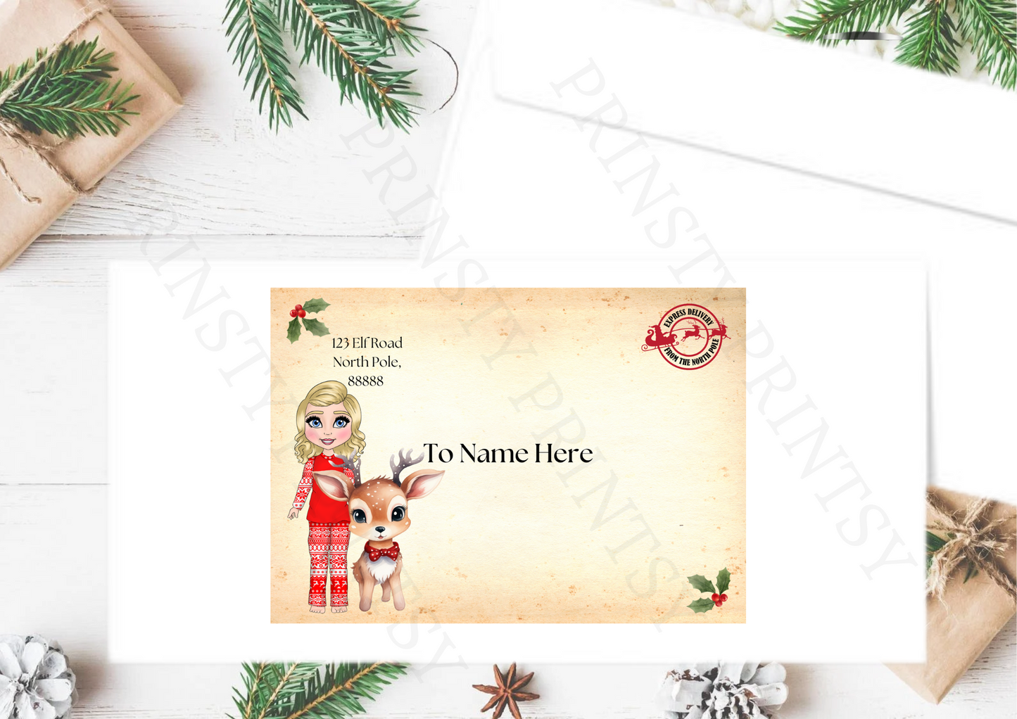 Dolly & Dude Reindeer Certificate Sticker