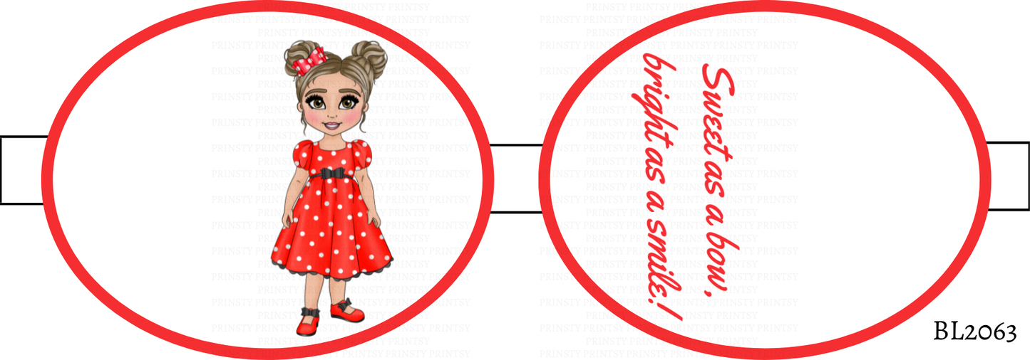 Spotty Dress Dolly Bow Loop