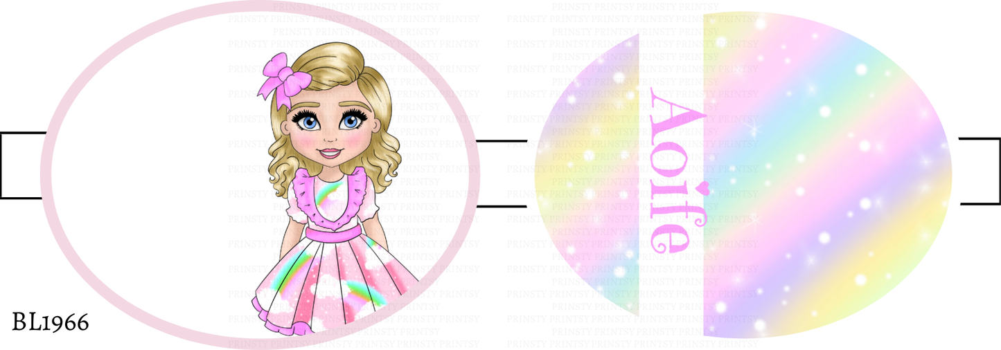 Rainbow Dolly Bow Loop