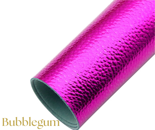 Bubblegum Lychee Synthetic Leather Sheet