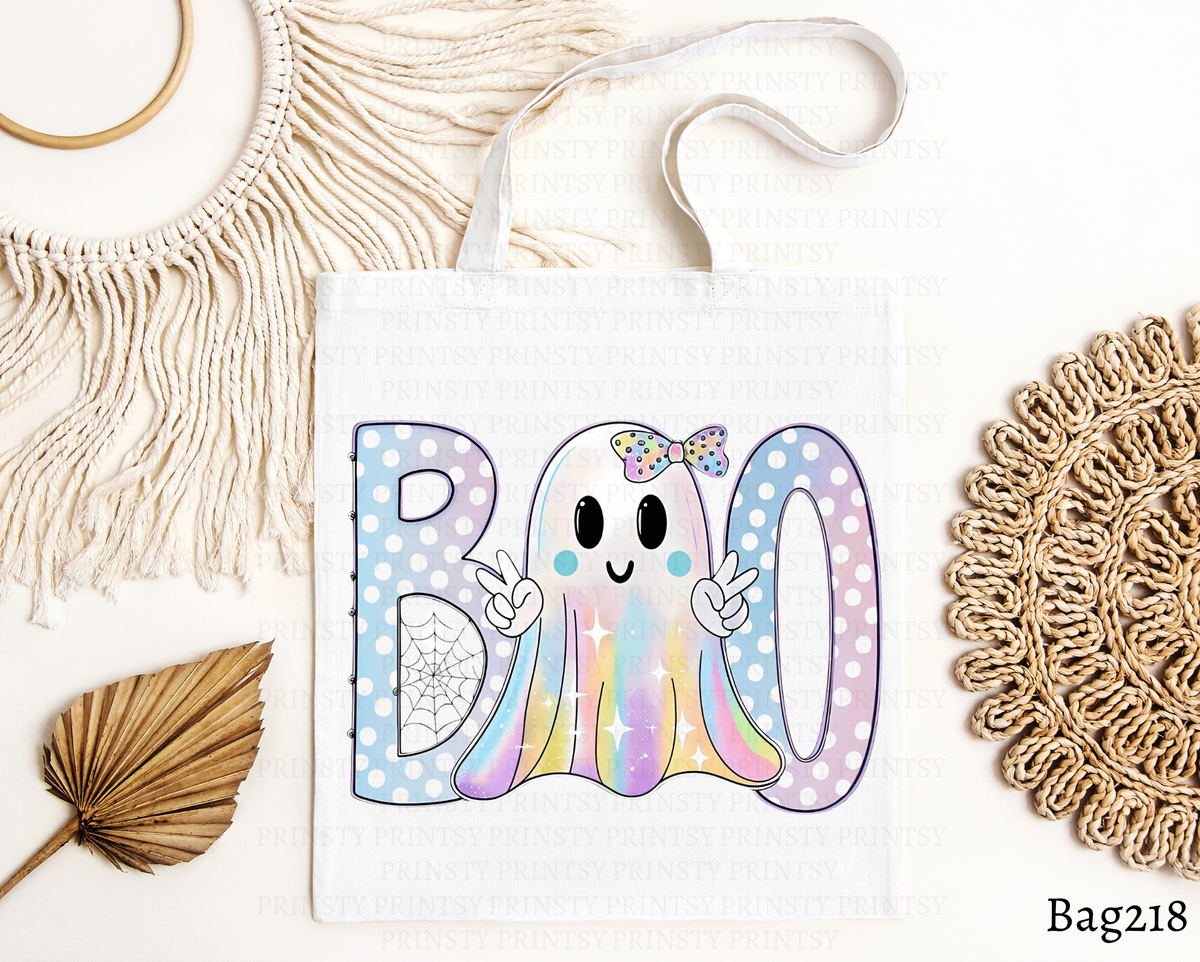 Pastel Boo Ghost Tote Bag