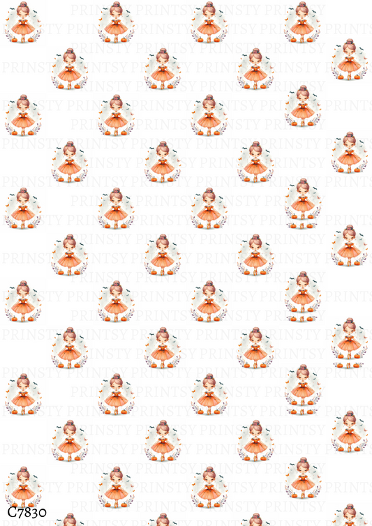 Cute Halloween Ballerina Canvas