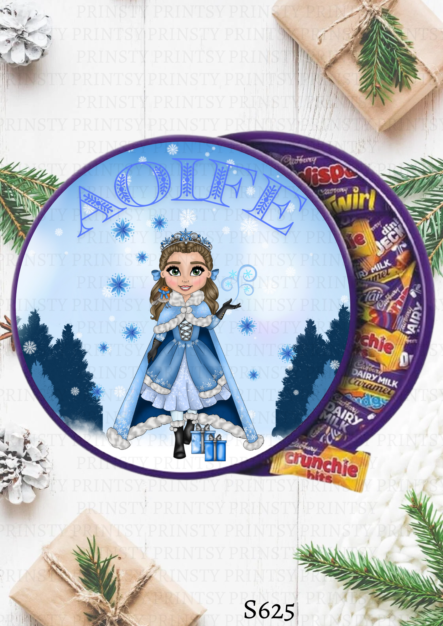 Ice Queen Chocolate Tub Sticker