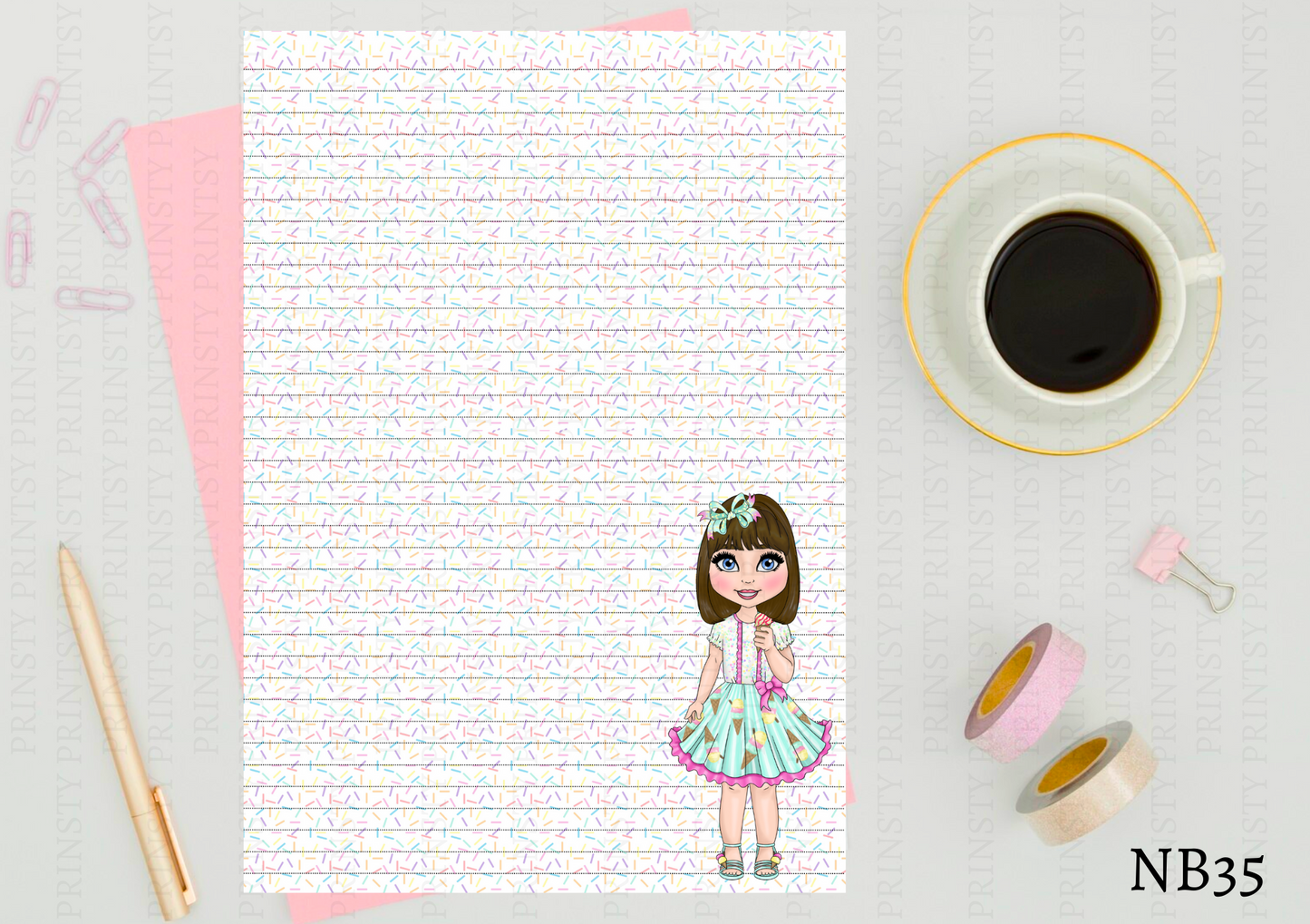 Ice Cream Dolly Note Book