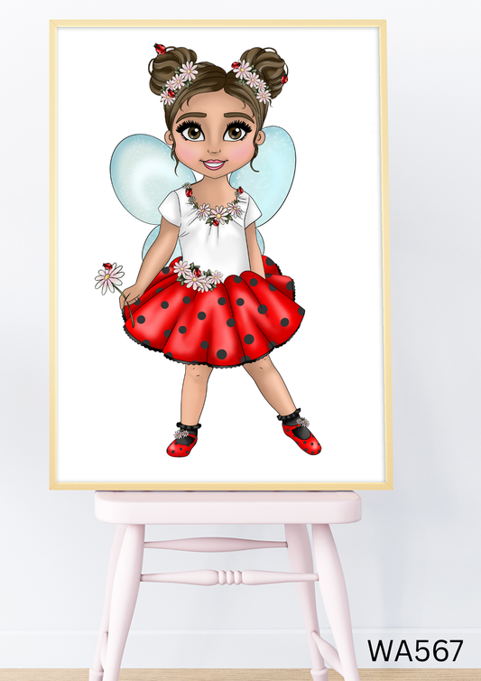 Little Ladybird Dolly Wall Art