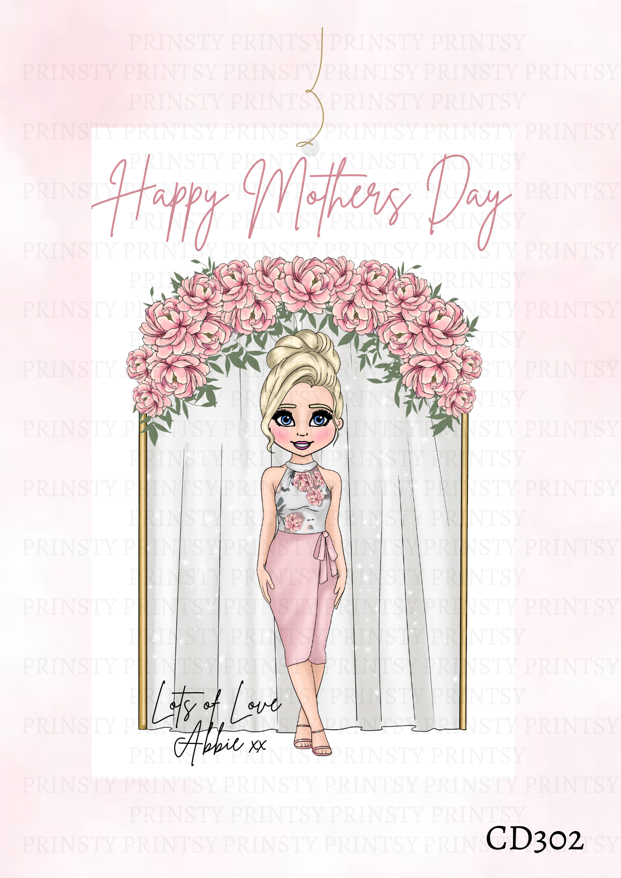 Dolly Mother's Day Gift Label