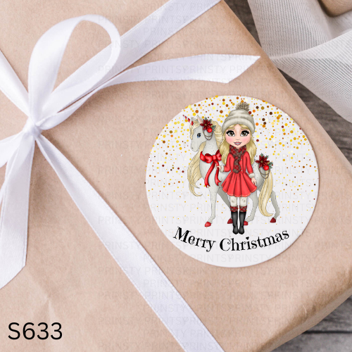 Christmas Dolly Gift Stickers