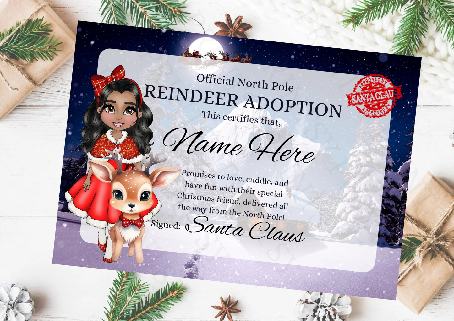 Dolly & Dude Reindeer Certificate