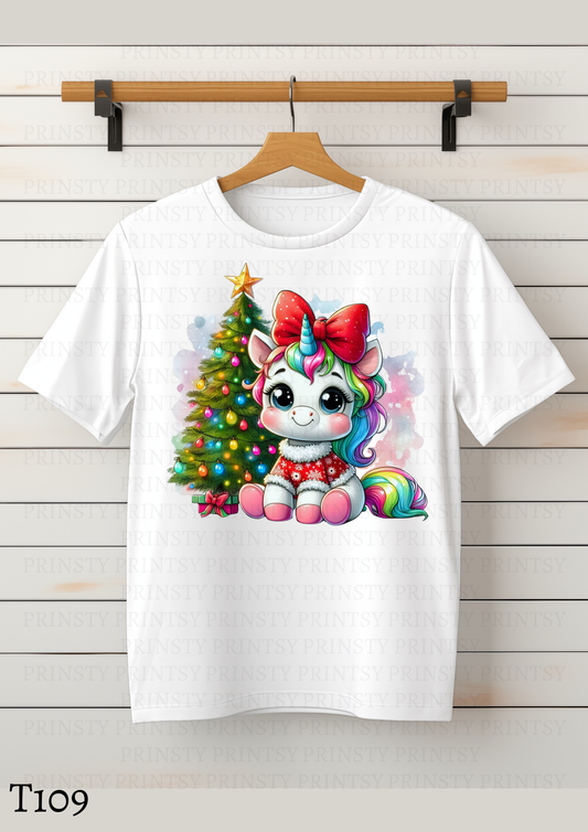 Christmas Unicorn Kids T-Shirt