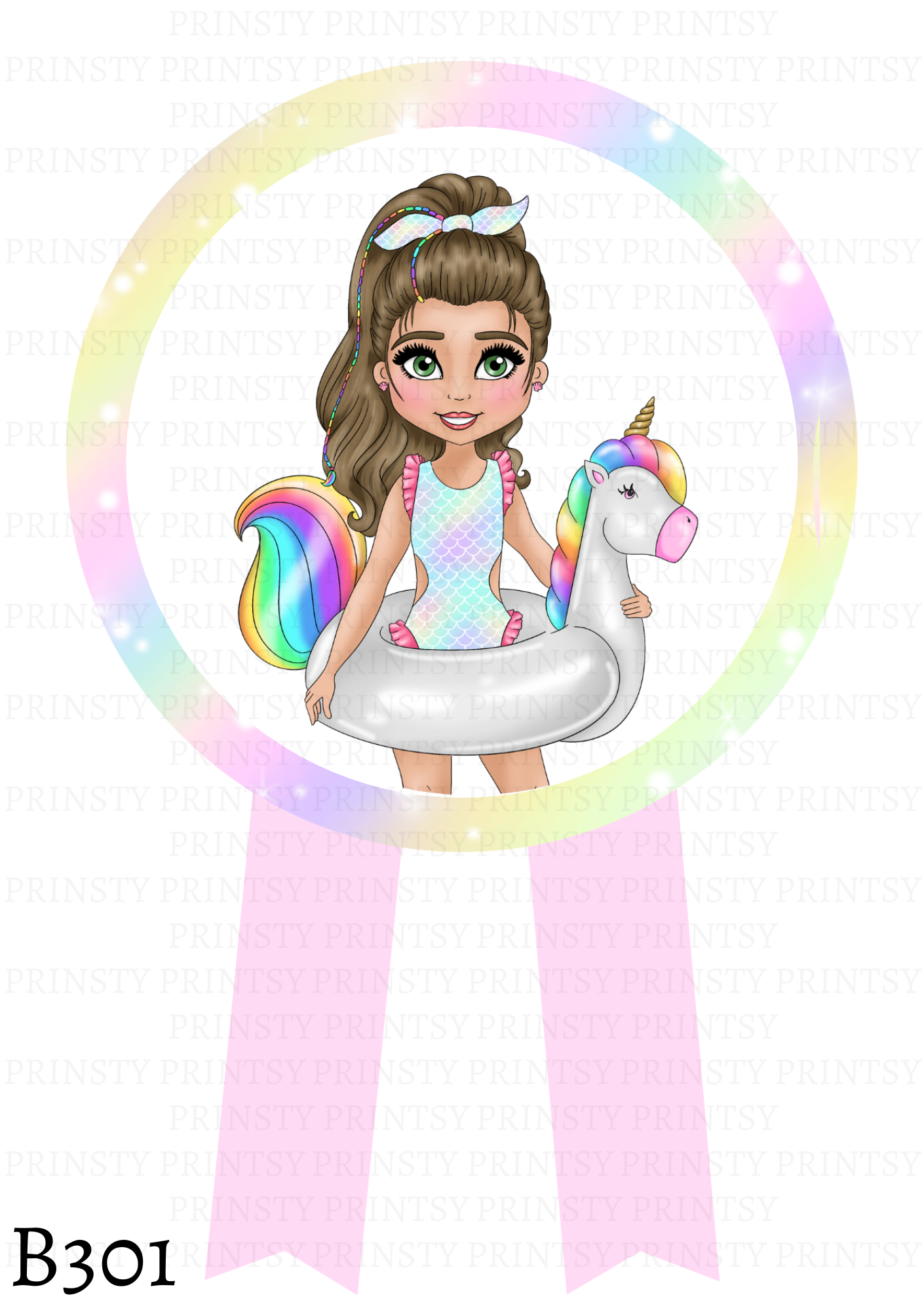 Pool Party Dolly Badge