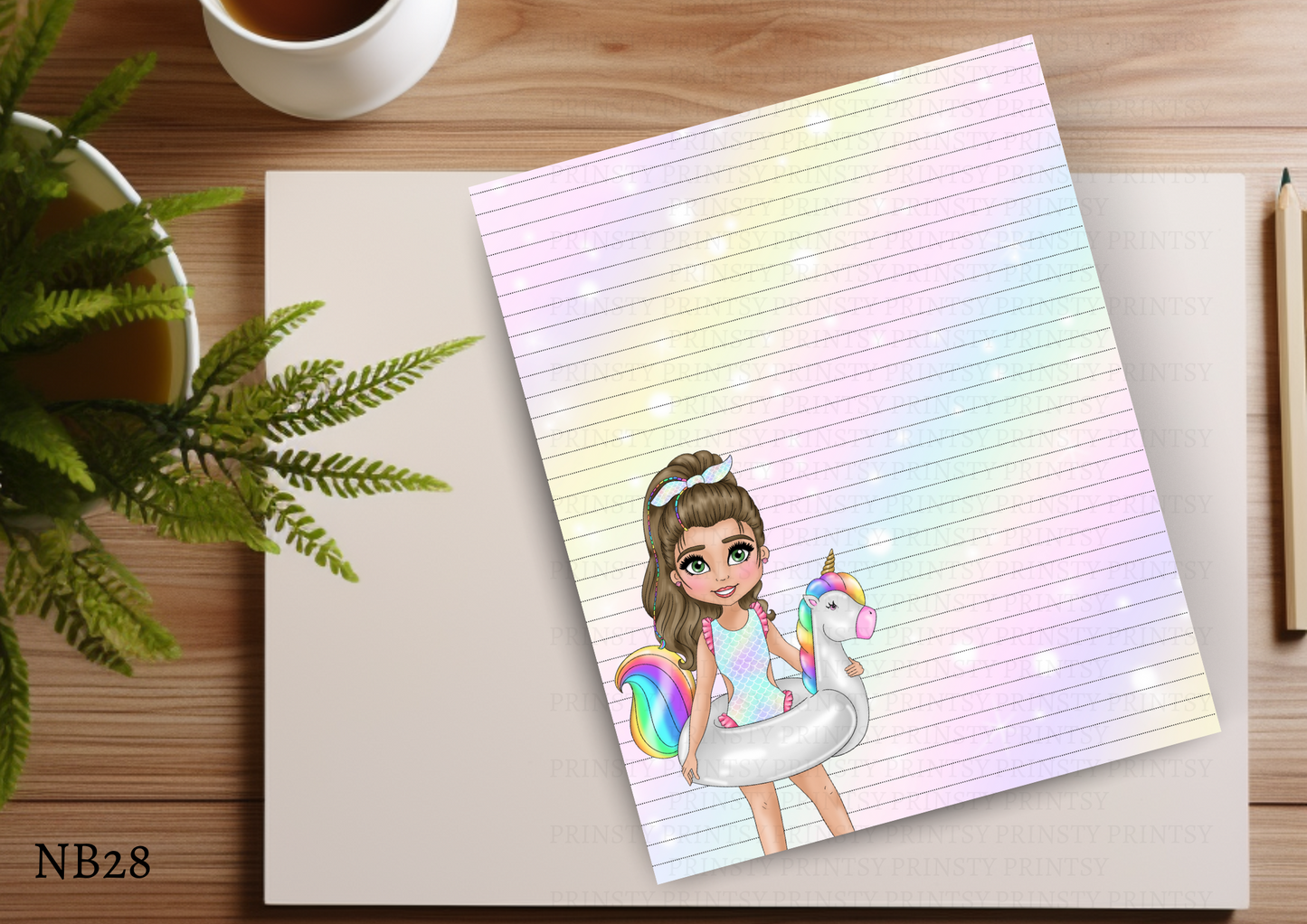 Pool Party Dolly Note Book