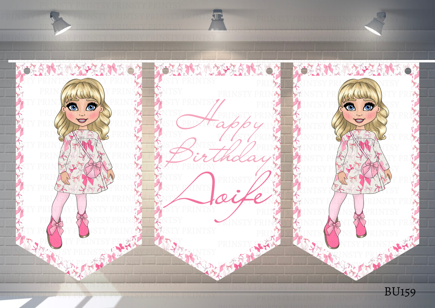 Bow Print Dolly Bunting