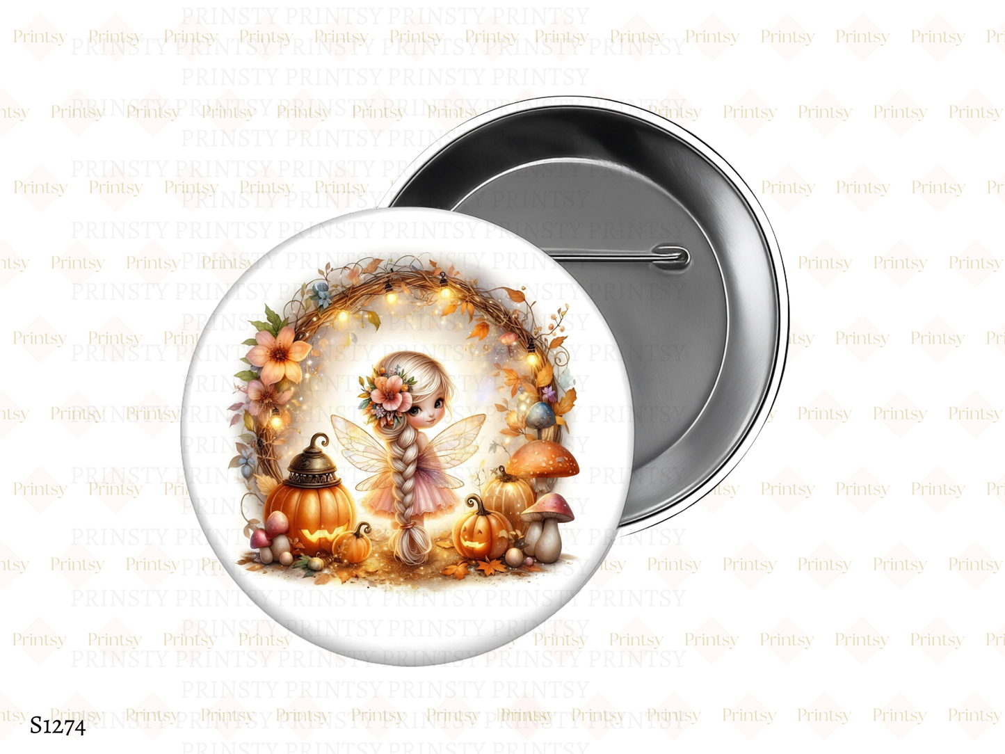 Cute Autumn Fairy BowBitz/Badges