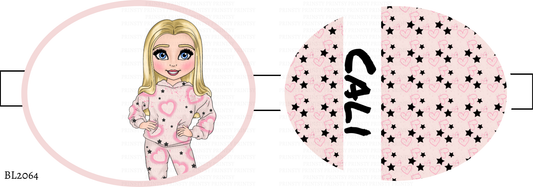 Pink Heart Graffiti Dolly Bow Loop