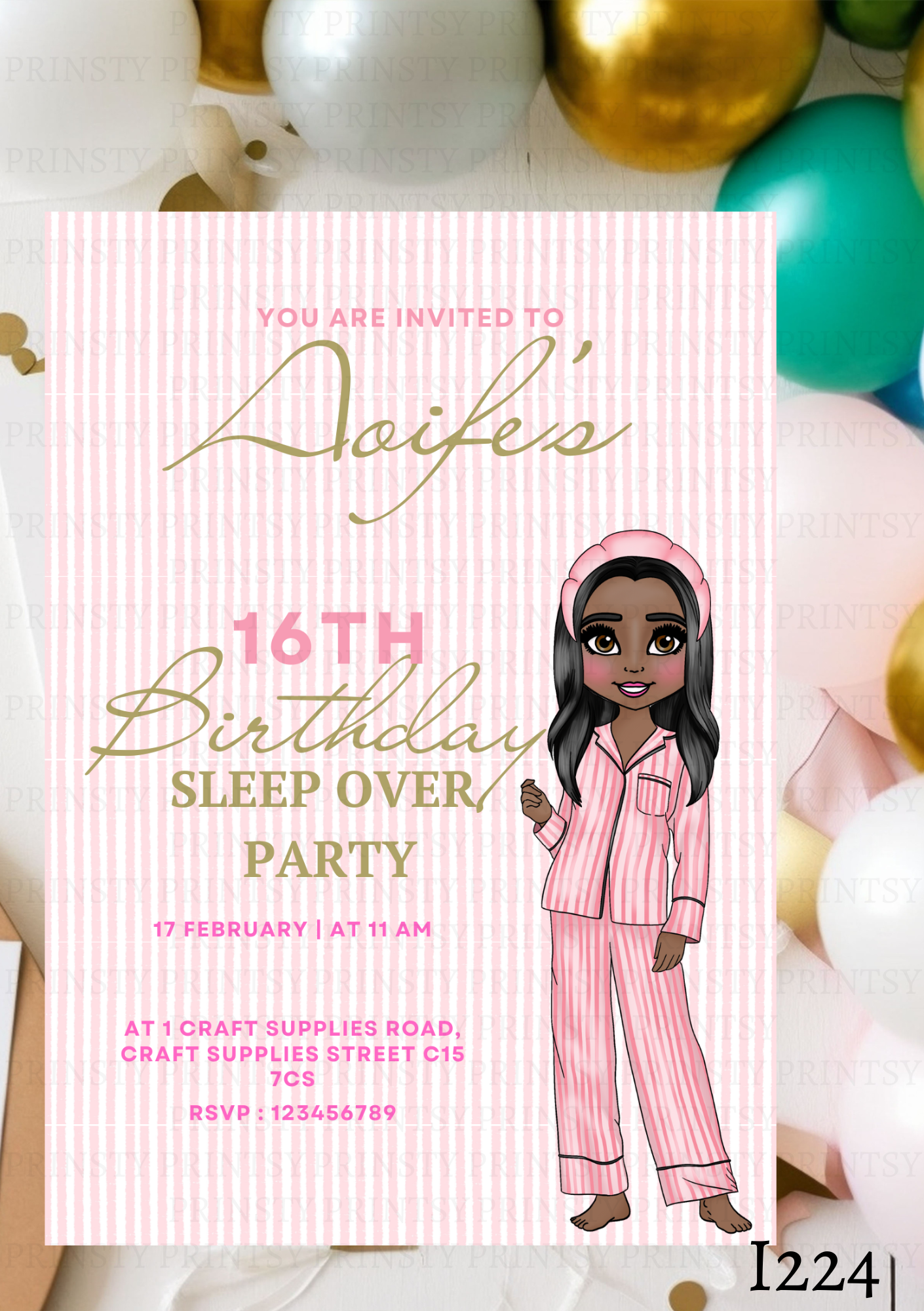 Make Up Dolly Invite