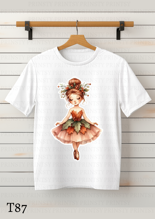 Autumn Ballerina Kids T-Shirt