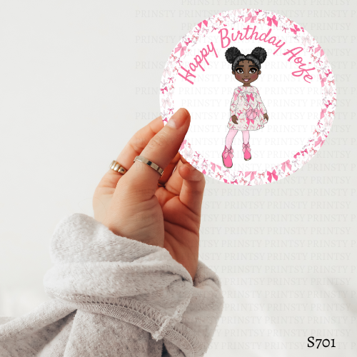 Bow Print Dolly Sticker Sheet