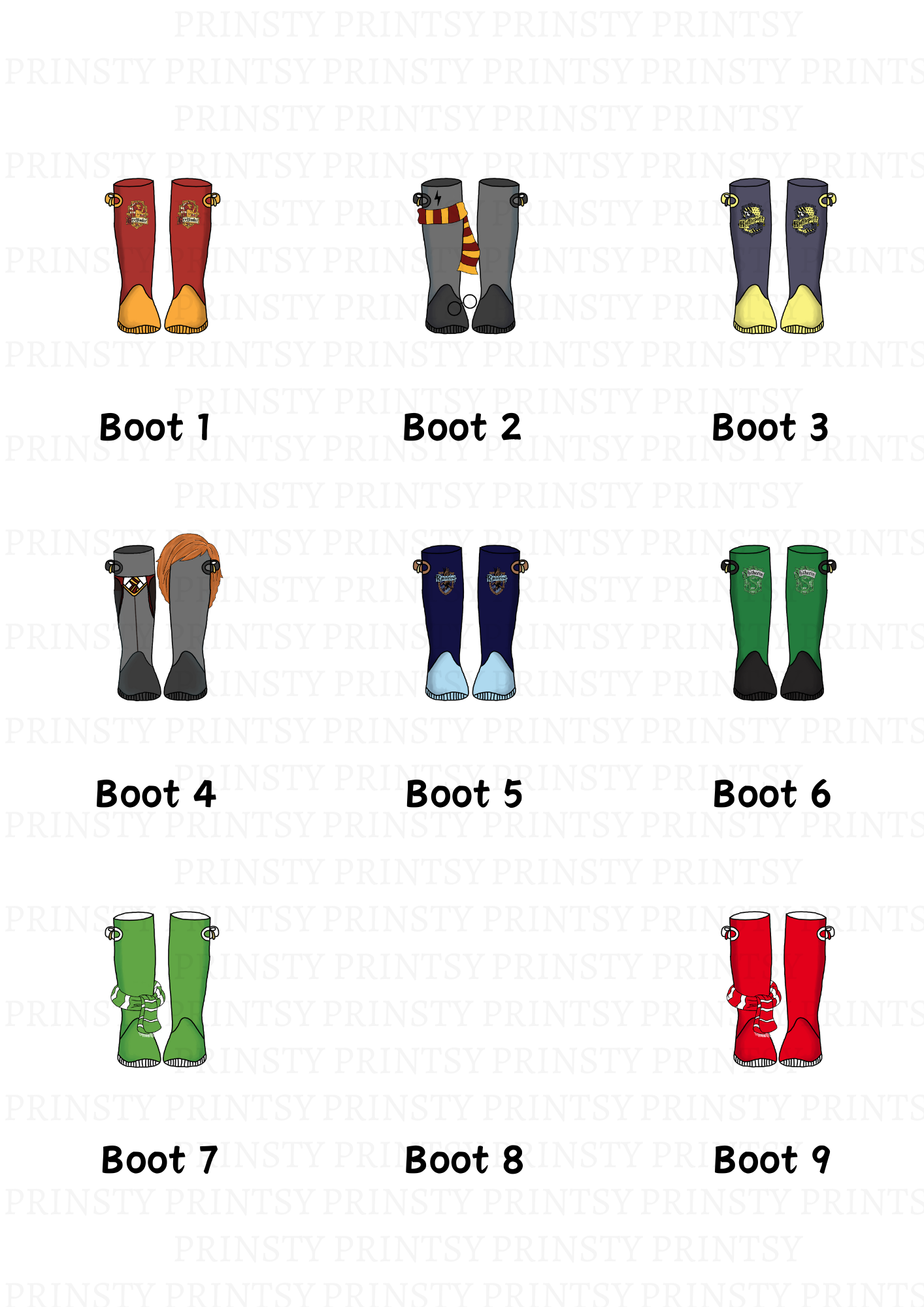 Family Boot Wall Art