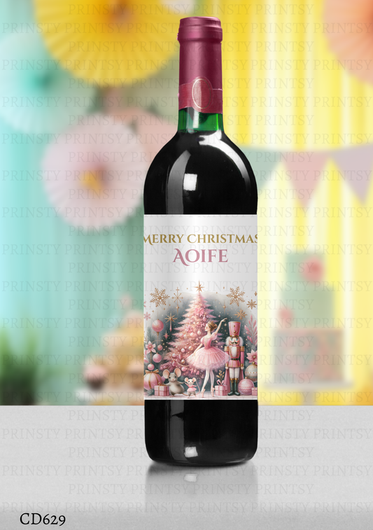 Nutcracker Wine Bottle Sticker