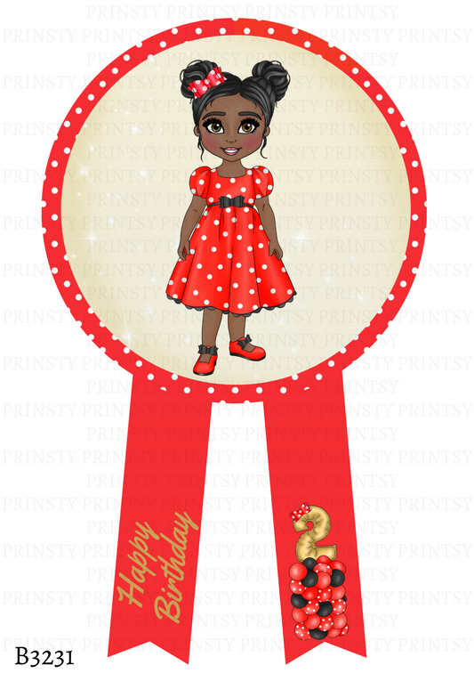 Spotty Dress Dolly Badge