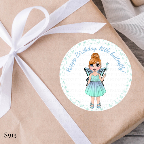 Blue Butterfly Dolly Sticker Sheet